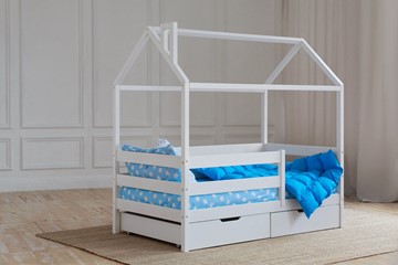 Кровать детская Домик с ящиками, цвет белый в Анадыре