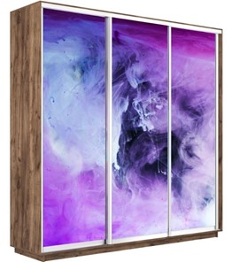 Шкаф Экспресс 2400х600х2200, Фиолетовый дым/дуб табачный в Анадыре