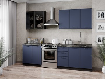 Кухонный гарнитур 2600 Индиго, Черный/Темно-синий в Анадыре