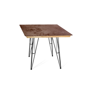 Керамический стол SHT-TU10 (4 шт.)/ТT8 60/60 (черный/прозрачный лак/коричневая сепия) в Анадыре
