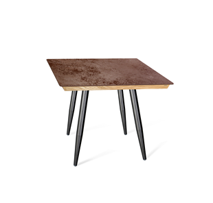 Керамический обеденный стол SHT-TU14 (4 шт.)/ТT8 60/60 (черный муар/прозрачный лак/коричневая сепия) в Анадыре