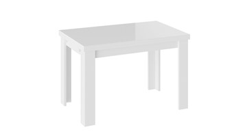 Кухонный стол раскладной Норман тип 1, цвет Белый/Стекло белый глянец в Анадыре