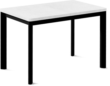 Небольшой стол Токио-1L (ноги металлические черные, белый цемент) в Анадыре