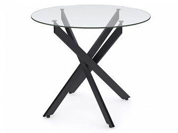 Стеклянный обеденный стол Dikline R900 стекло/ножки черный металл в Анадыре