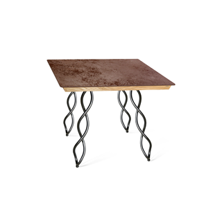 Керамический кухонный стол SHT-TU17 (4 шт.)/ТT8 60/60 (черный муар/прозрачный лак/коричневая сепия) в Анадыре