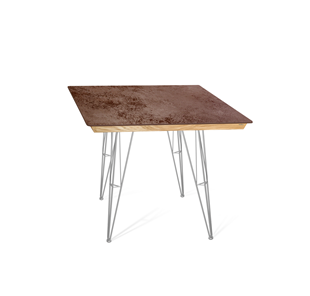 Керамический обеденный стол SHT-TU10 (4 шт.)/ТT8 60/60 (хром лак/прозрачный лак/коричневая сепия) в Анадыре