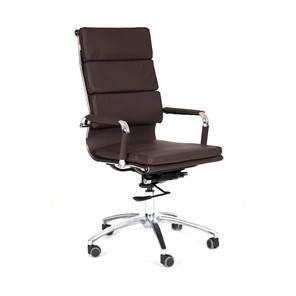 Офисное кресло CHAIRMAN 750 экокожа коричневая в Анадыре