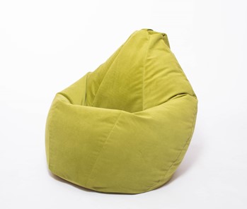 Кресло-мешок Груша малое, велюр однотон, травянное в Анадыре