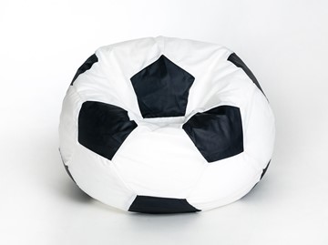 Кресло-мешок Мяч малый, бело-черный в Анадыре