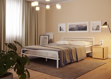 Кровать 2-спальная Леон, 1600, белый в Анадыре