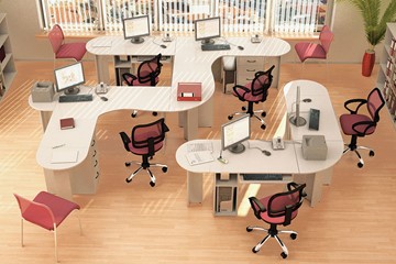 Офисный набор мебели Классик для 5 сотрудников в Анадыре