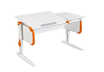 Детский стол-трансформер 1/75-40 (СУТ.25) белый/белый/Оранжевый в Анадыре