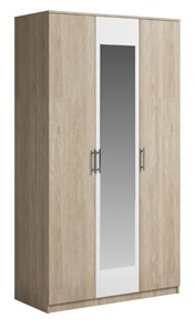 Шкаф 3 двери Светлана, с зеркалом, белый/дуб сонома в Анадыре