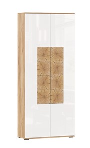 Шкаф двухстворчатый Фиджи с декоративными накладками 659.310, Дуб Золотой/Белый в Анадыре