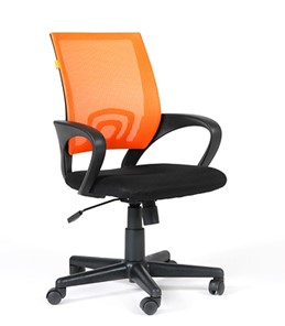 Офисное кресло CHAIRMAN 696 black Сетчатый акрил DW66 оранжевый в Анадыре